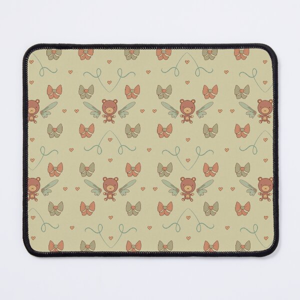 Item preview, Green kawaii fairy bear bows pattern designed and sold by ebbly.