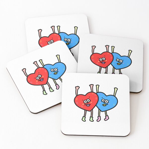 Item preview, Cute Heart red and blue designed and sold by kanaehonkawa.