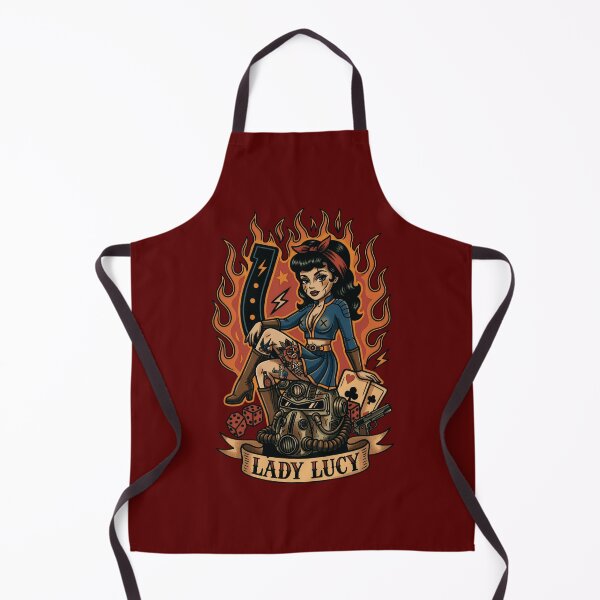 Item preview, Lucky Wasteland Pinup Girl - Power Armor Tattoo designed and sold by Fictional Ink Society.