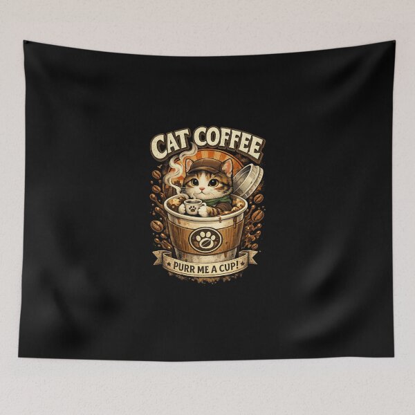 Item preview, Cute Kawaii Kitten in Coffee Cup designed and sold by Wild Horizon Studio.