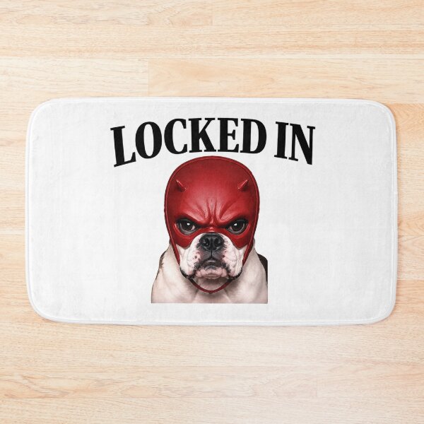Item preview, Locked In Funny Bulldog Red Superhero Mask designed and sold by Digistore1221.