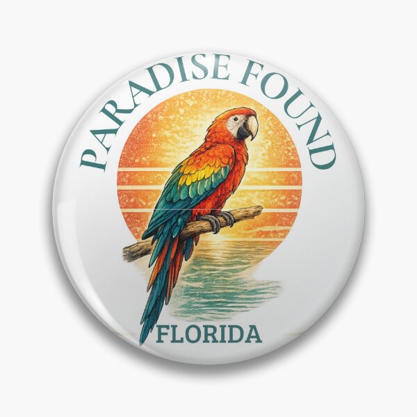 Item preview, Paradise found tropical Beach Scarlet macaw at Sunset Paradise in Florida Parrot  designed and sold by piketo.