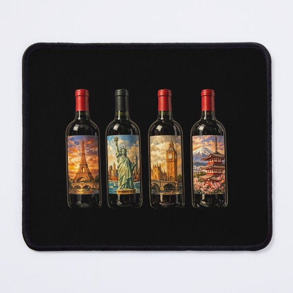 Item preview, World Landmarks Wine Bottle designed and sold by Pioneer Spirit Market.