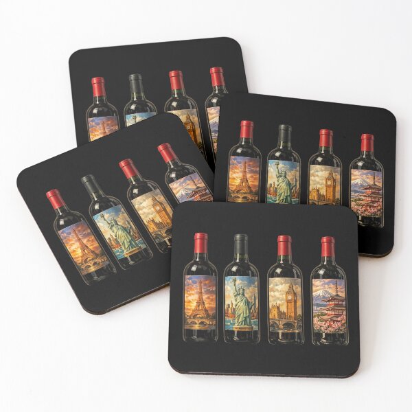 Item preview, World Landmarks Wine Bottle designed and sold by Pioneer Spirit Market.