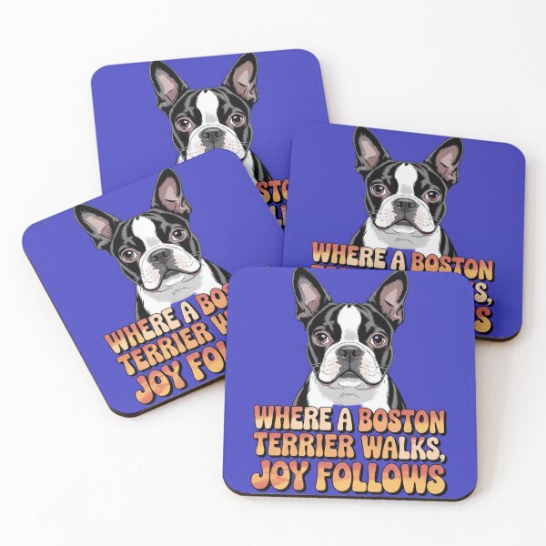 Item preview, Boston Terrier Dog Pet Owner Where A Boston Terrier Walks, Joy Follows  designed and sold by fantasticdesign.