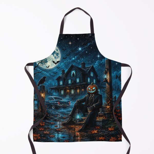 Item preview, Headless Horseman Haunted Farmhouse – Retro Halloween Fantasy Art designed and sold by TheHorsemanRidesAgain.