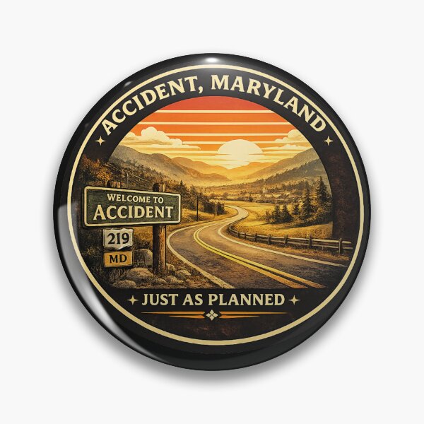 Item preview, Accident, Maryland Retro Road Trip Shirt – Just As Planned Vintage Travel Badge designed and sold by Laughprints.