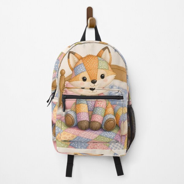 Item preview, Cute Patchwork Fox on Bed designed and sold by Shelley Loewnau-Jones Studio.