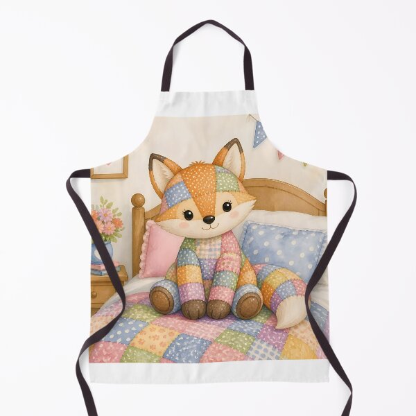 Item preview, Cute Patchwork Fox on Bed designed and sold by Shelley Loewnau-Jones Studio.
