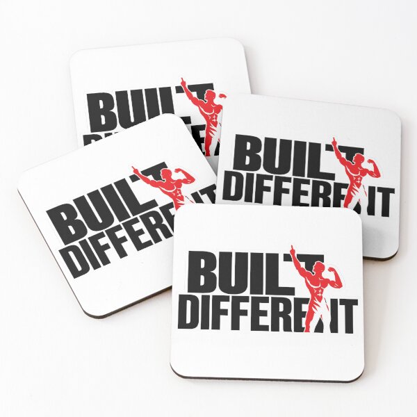Item preview, Built Different Gym Motivation Aesthetic Red Silhouette designed and sold by Digistore1221.