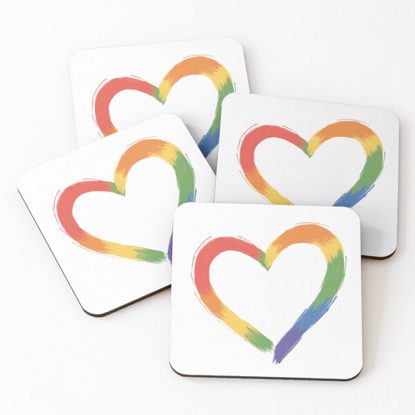 Item preview, Brush Stroke Rainbow Heart Pride Illustration  designed and sold by thesalynn.