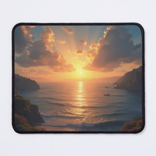 Item preview, Golden Sunrise Over Coastal Cliffs (#0301G001) designed and sold by SarVonne Serenity Moments.