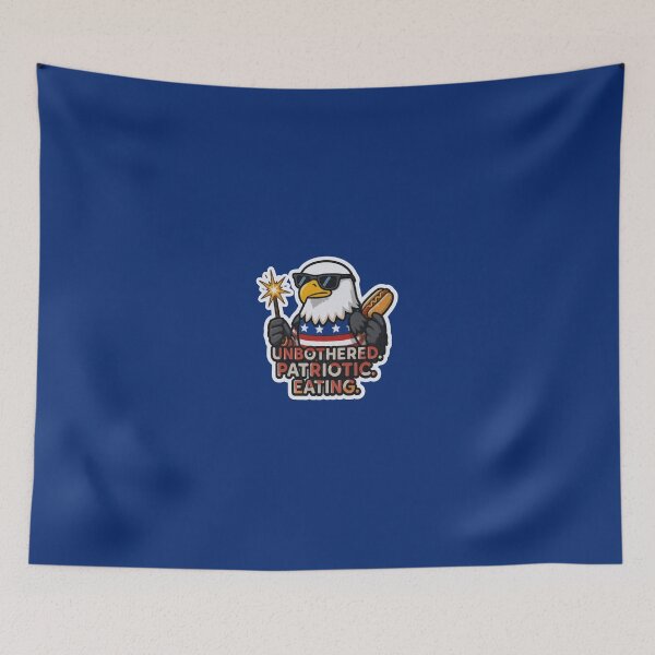 Item preview, Unbothered Patriotic Eating Bald Eagle 4th of July Funny Design designed and sold by BooDesignStudio.