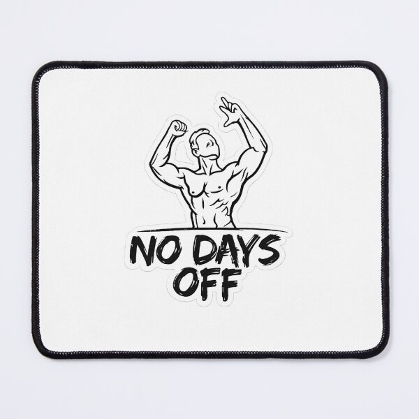 Item preview, No Days Off Gym Motivation Bodybuilder Line Art designed and sold by Digistore1221.