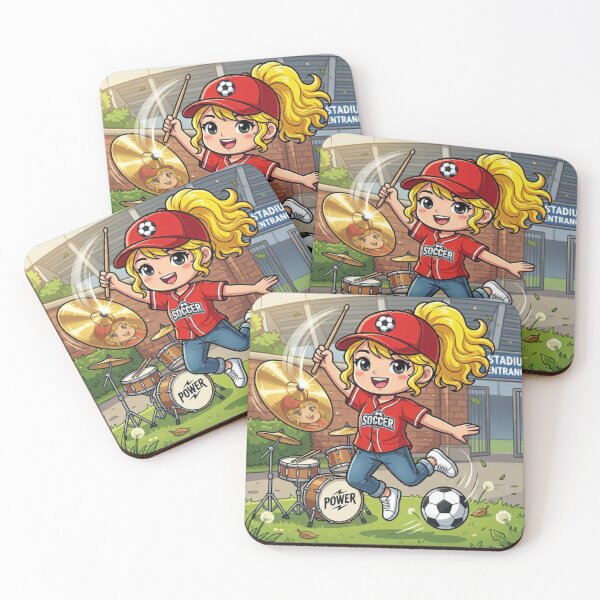 Item preview, Drumming Girl Loves Playing Soccer designed and sold by Azurart2.