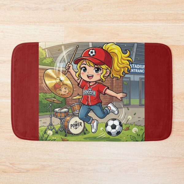 Item preview, Drumming Girl Loves Playing Soccer designed and sold by Azurart2.