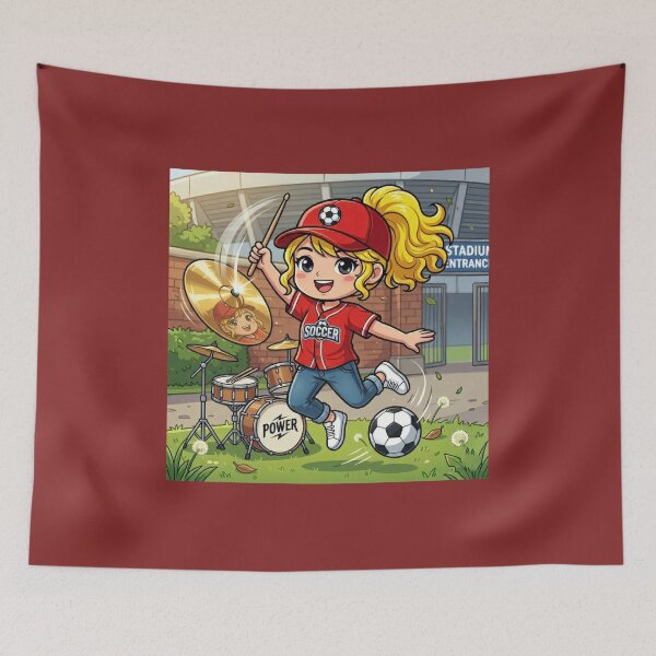 Item preview, Drumming Girl Loves Playing Soccer designed and sold by Azurart2.