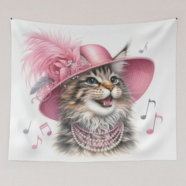 Item preview, Gabby Singing Cat in Pink Hat designed and sold by Pioneer Spirit Market.