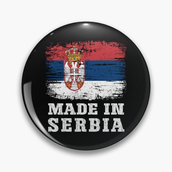 Item preview, Distressed Made in Serbia Flag designed and sold by Dmetalx Art Apparel.