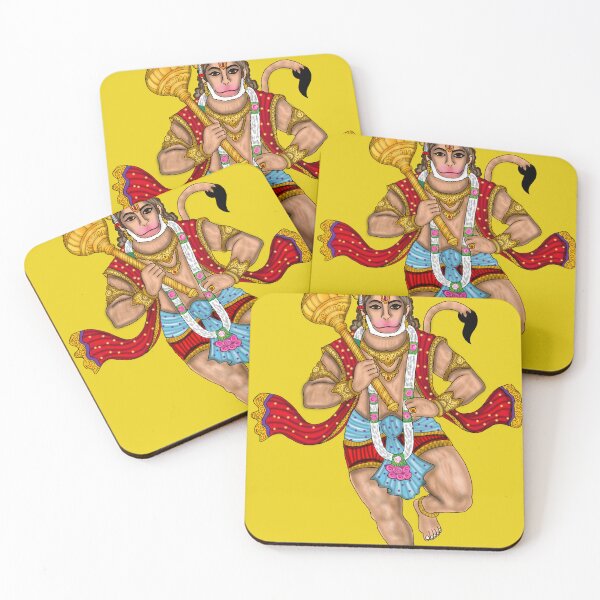 Item preview, Lord Hanuman Artwork | Sacred Hindu Digital Painting of Bajrangbali designed and sold by Harshit_Digital_Arts.