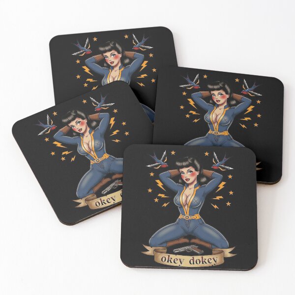 Item preview, Nuclear Age Retro Pin-up Girl designed and sold by Fictional Ink Society.