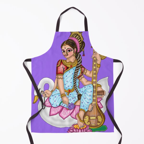 Item preview, Goddess Saraswati Artwork | Sacred Hindu Divine Mother Digital Painting designed and sold by Harshit_Digital_Arts.