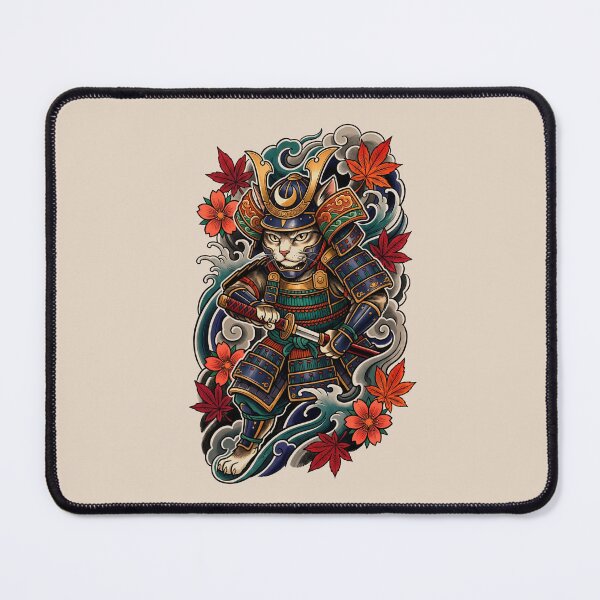 Item preview, Samurai Feline Guardian designed and sold by Irezumiya.