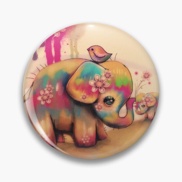 Item preview, Vintage Faux Tie Dye Elephants designed and sold by Karin Taylor.