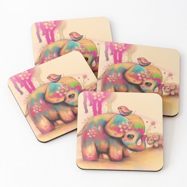 Item preview, Vintage Faux Tie Dye Elephants designed and sold by Karin Taylor.