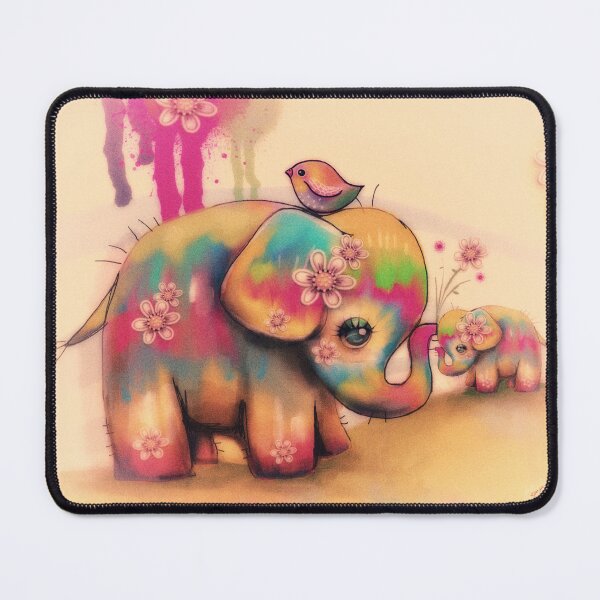 Item preview, Vintage Faux Tie Dye Elephants designed and sold by Karin Taylor.