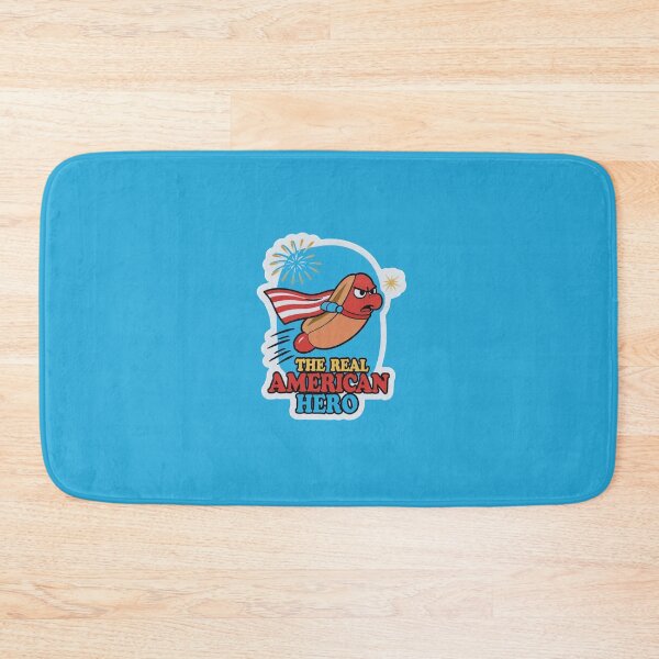 Item preview, The Real American Hero Hot Dog Flying 4th of July Funny Design designed and sold by BooDesignStudio.