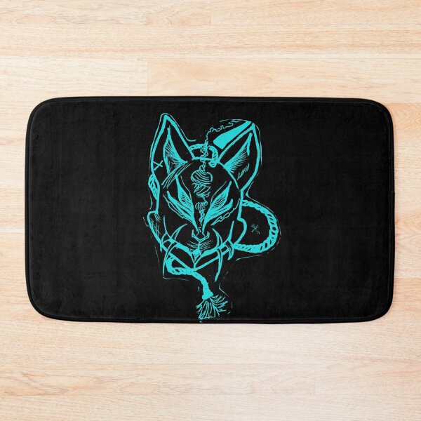 Item preview, Turquoise Kitsune Mask Linework Tattoo designed and sold by Ideniquo.