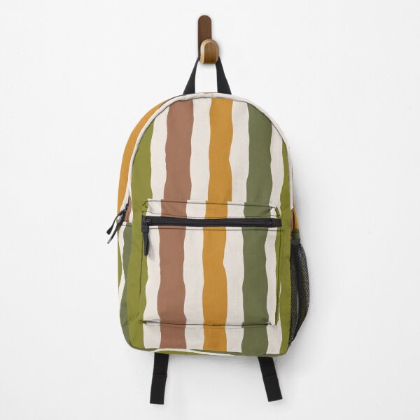 Item preview, Retro Wavy Hand Drawn Earth Tone Stripes Pattern designed and sold by SweetLilith.