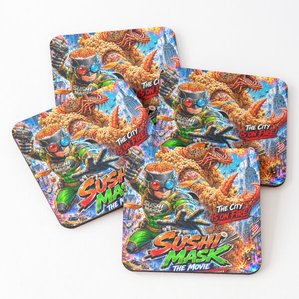 Item preview, Sushi Mask The Movie: The Tempura Kaiju Attacks New York designed and sold by Japan Cyberpunk Universe & Surreal Characters.