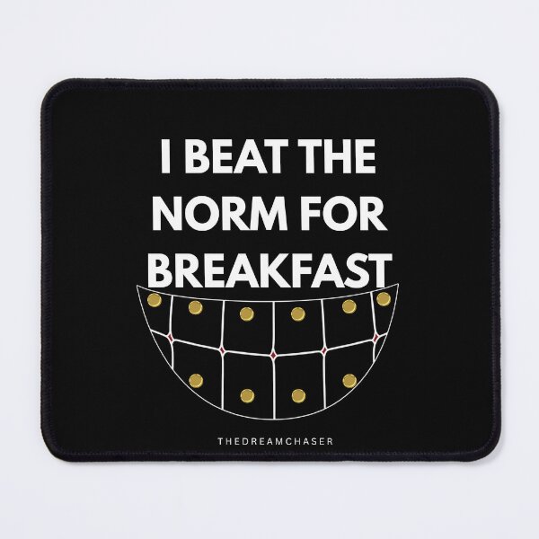 Item preview, I Beat The Norm For Breakfast - Grillz Smile Motivational T-Shirt Dark Edition designed and sold by THEDREAMCHASER.