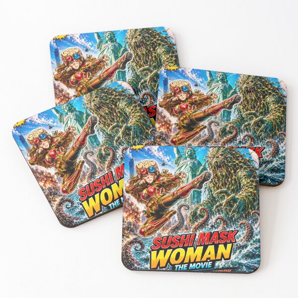 Item preview, SUSHI MASK WOMAN THE MOVIE: Seaweed Monster Invasion! NYC in Ruins? designed and sold by Japan Cyberpunk Universe & Surreal Characters.