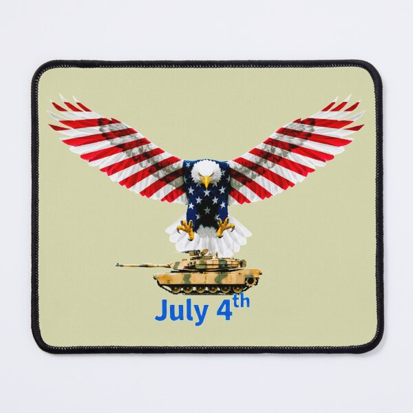 Item preview, Land of the Free — American Eagle & Tank July 4th Art designed and sold by NewGen-For-You.