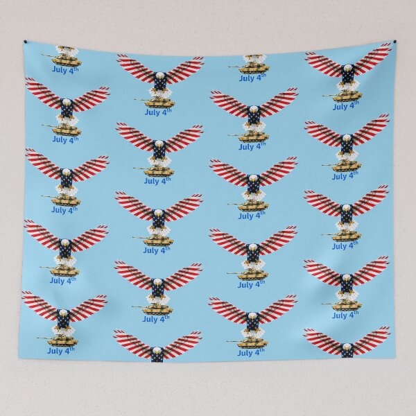 Item preview, Land of the Free — American Eagle & Tank July 4th Art designed and sold by NewGen-For-You.