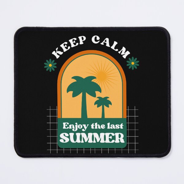 Item preview, Keep Calm Enjoy The Last Summer Retro Palm Tree Sunset designed and sold by THE_OPULENCE.
