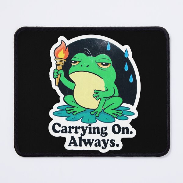 Item preview, Carrying On Always Frog Torch Dark Humor Funny Design designed and sold by BooDesignStudio.