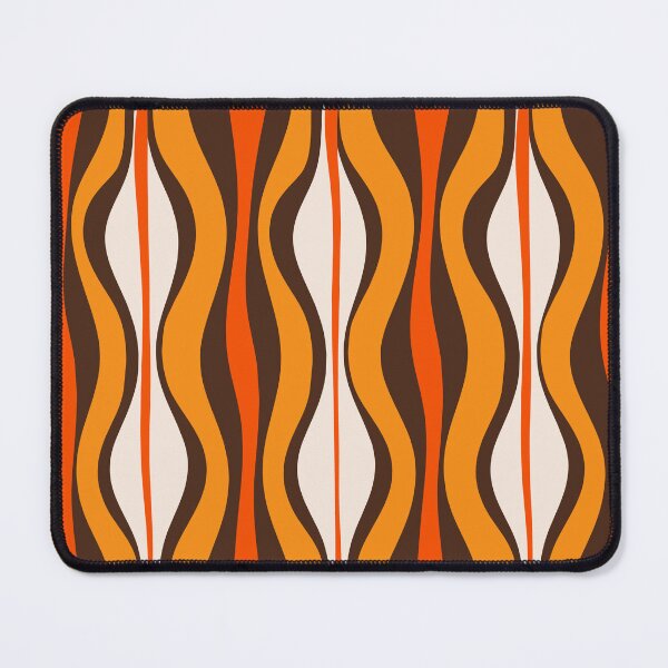 Item preview, Mid Century Modern Abstract Hourglass Pattern in Retro 70s Orange and Brown designed and sold by kierkegaard.
