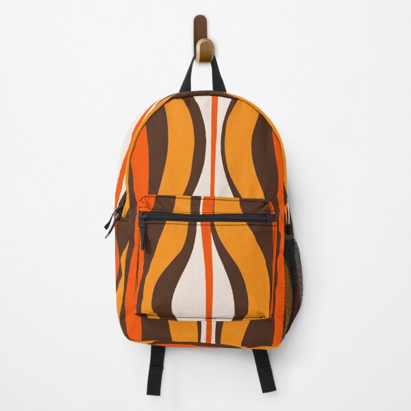 Item preview, Mid Century Modern Abstract Hourglass Pattern in Retro 70s Orange and Brown designed and sold by kierkegaard.