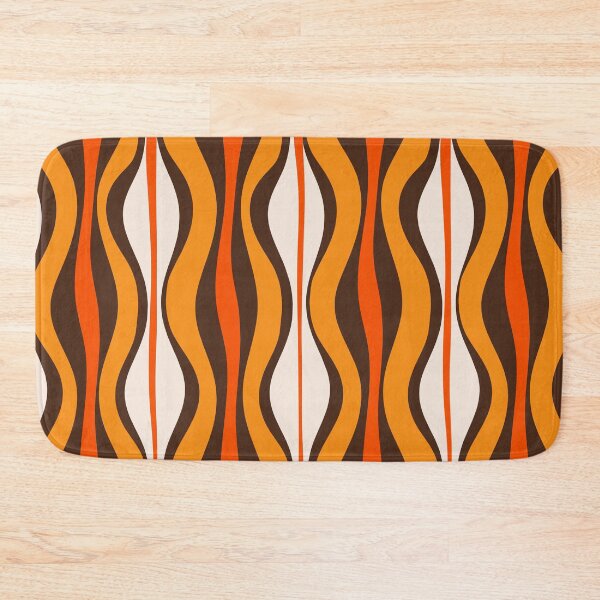 Item preview, Mid Century Modern Abstract Hourglass Pattern in Retro 70s Orange and Brown designed and sold by kierkegaard.