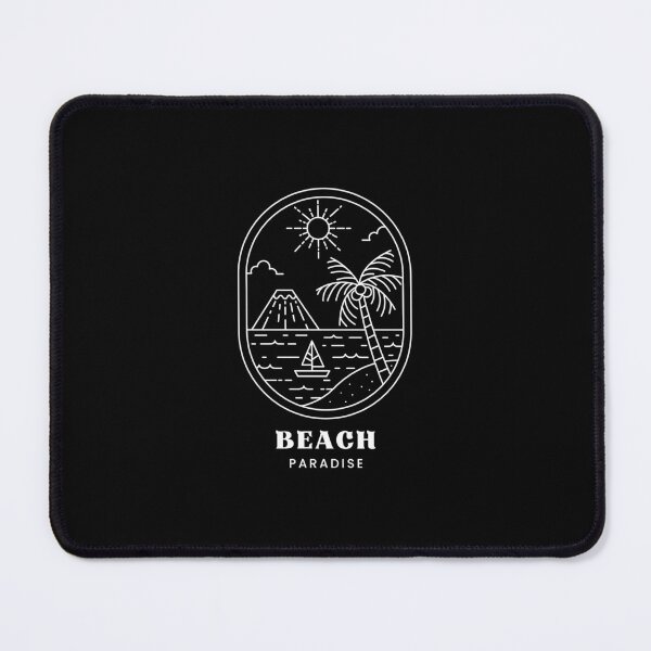Item preview, Beach Paradise Retro Line Art Palm Tree Ocean Badge designed and sold by THE_OPULENCE.