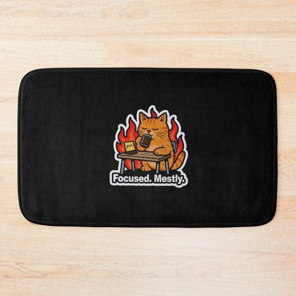 Item preview, Focused Mostly Cat On Fire Goals Funny Design designed and sold by BooDesignStudio.