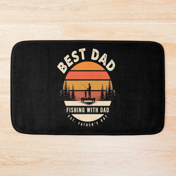 Item preview, Best Dad Fishing With Dad  | Father's Day Fishing  | Vintage Sunset Angle designed and sold by InspiredCreatives.