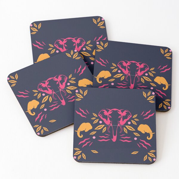 Item preview, Elephants on Blue designed and sold by The Painted Lamb.