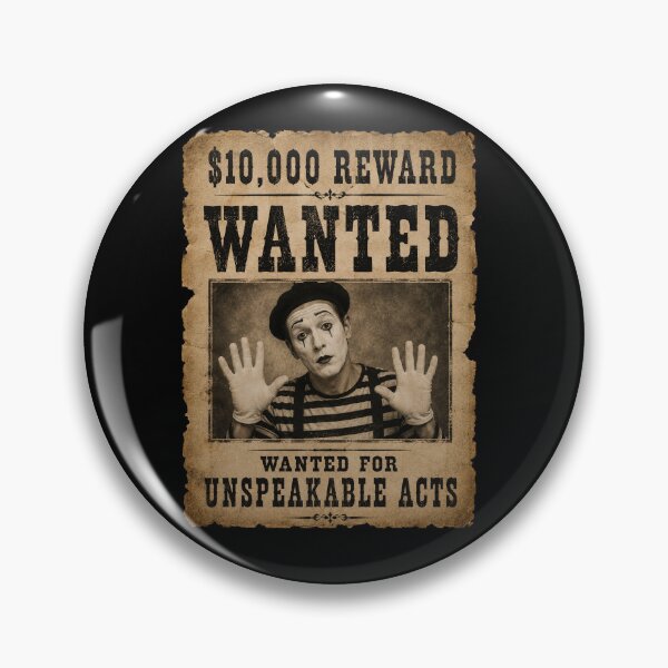 Item preview,  Wanted Mime Poster Funny Unspeakable Acts Vintage Western Humor designed and sold by AnimalAirtistry.