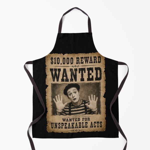 Item preview, Wanted Mime Poster Funny Unspeakable Acts Vintage Western Humor designed and sold by AnimalAirtistry.