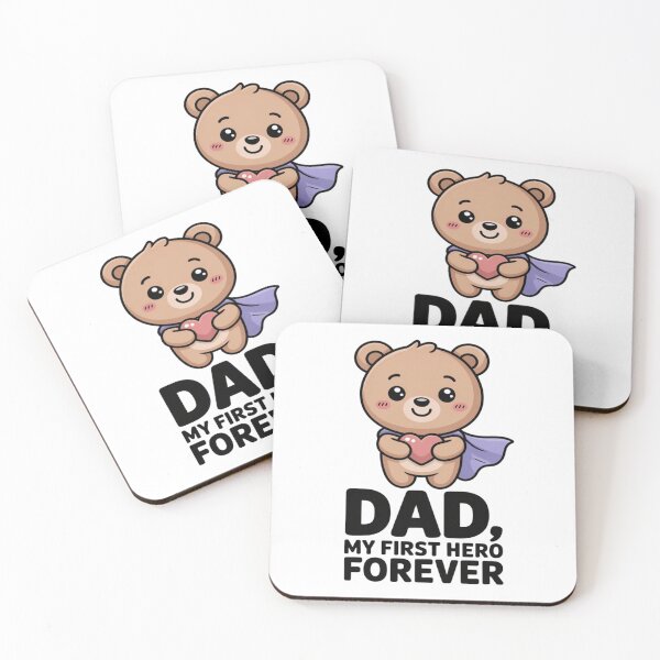 Item preview, Dad, My First Hero Forever  | Cute Teddy Bear Father's Day Gift | Loving Dad Appreciation designed and sold by InspiredCreatives.